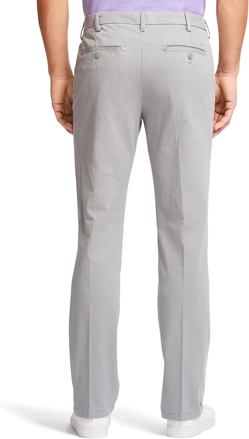IZOD Men's Saltwater Stretch Flat Front Straight Fit Chino Pant