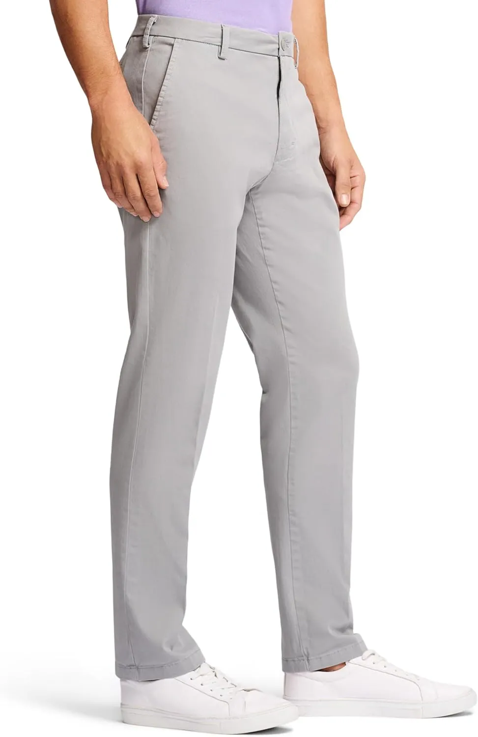 IZOD Men's Saltwater Stretch Flat Front Straight Fit Chino Pant