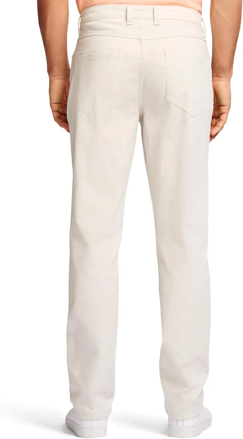 IZOD Men's Saltwater Stretch Twill 5 Pocket Straight Fit Chino Pant