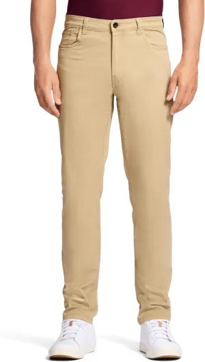 IZOD Men's Saltwater Stretch Twill 5 Pocket Straight Fit Chino Pant
