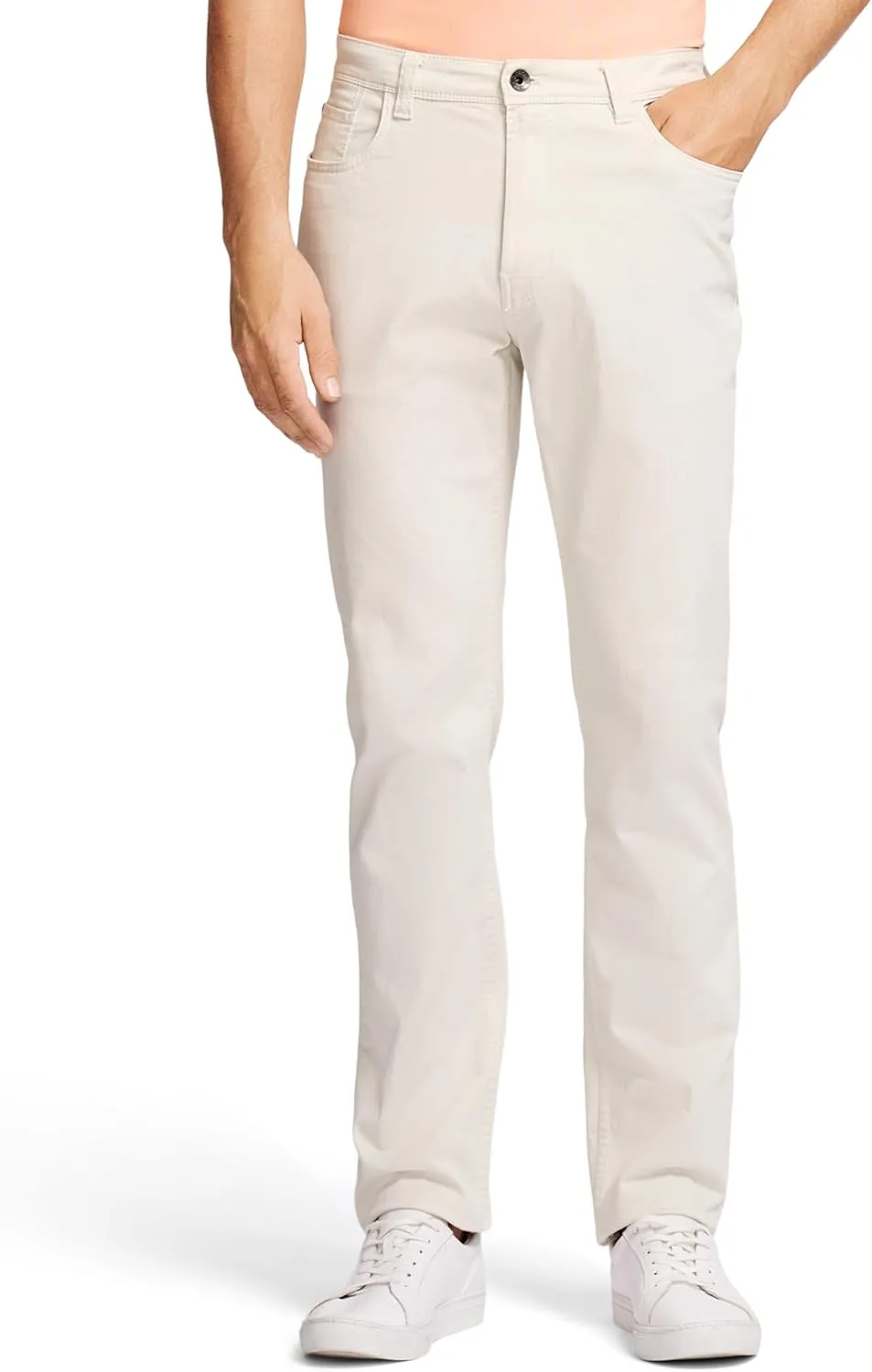 IZOD Men's Saltwater Stretch Twill 5 Pocket Straight Fit Chino Pant