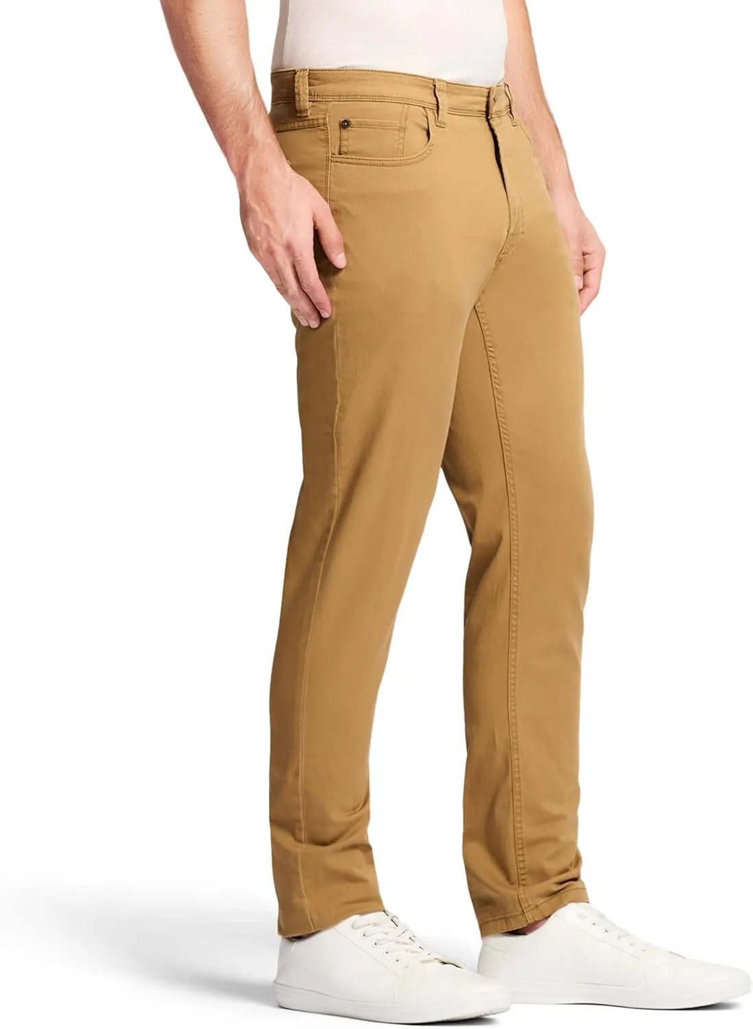 IZOD Men's Saltwater Stretch Twill 5 Pocket Straight Fit Chino Pant