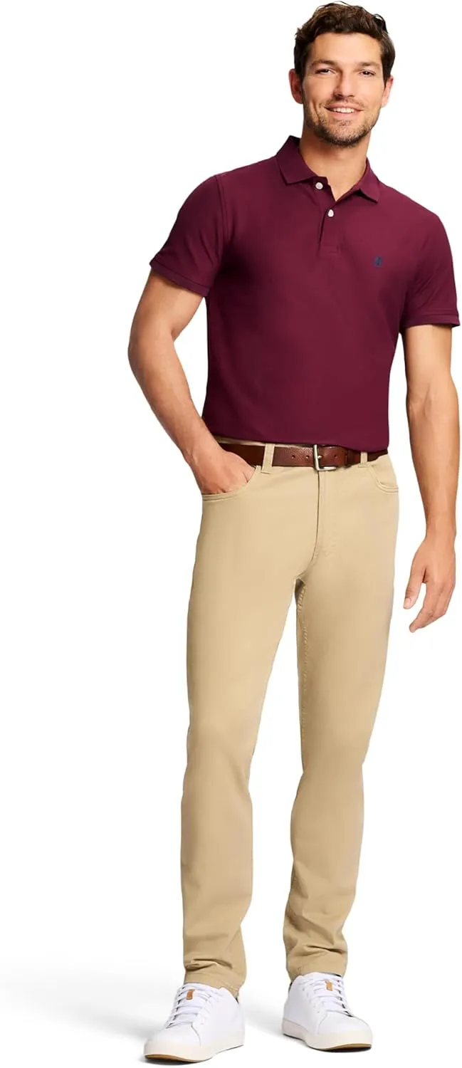 IZOD Men's Saltwater Stretch Twill 5 Pocket Straight Fit Chino Pant