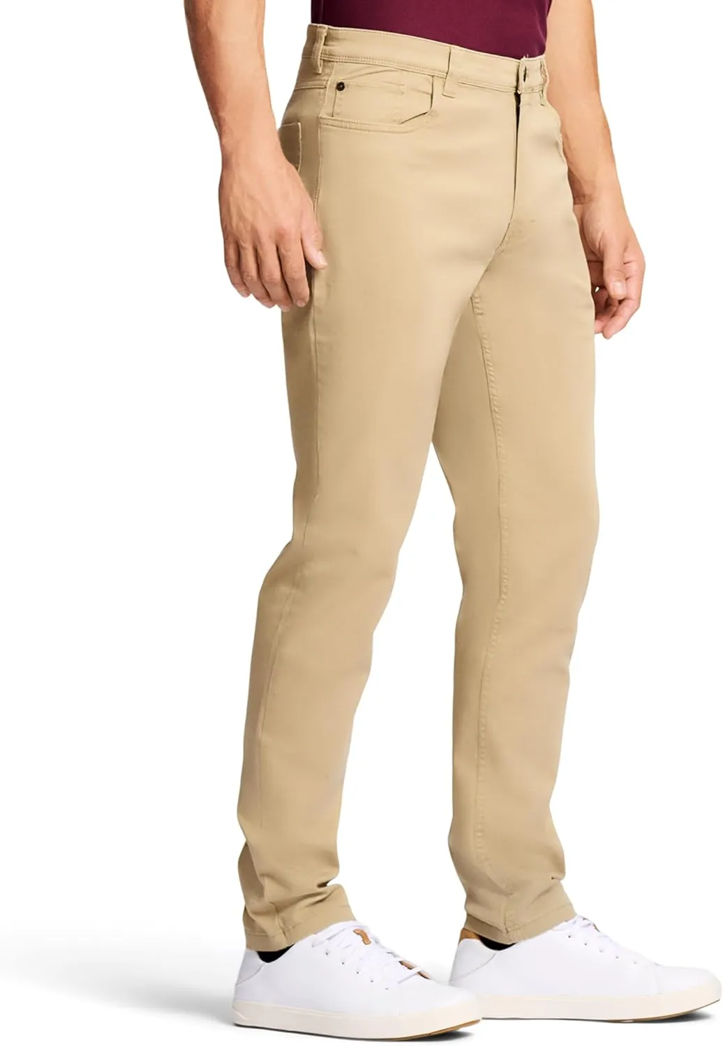IZOD Men's Saltwater Stretch Twill 5 Pocket Straight Fit Chino Pant