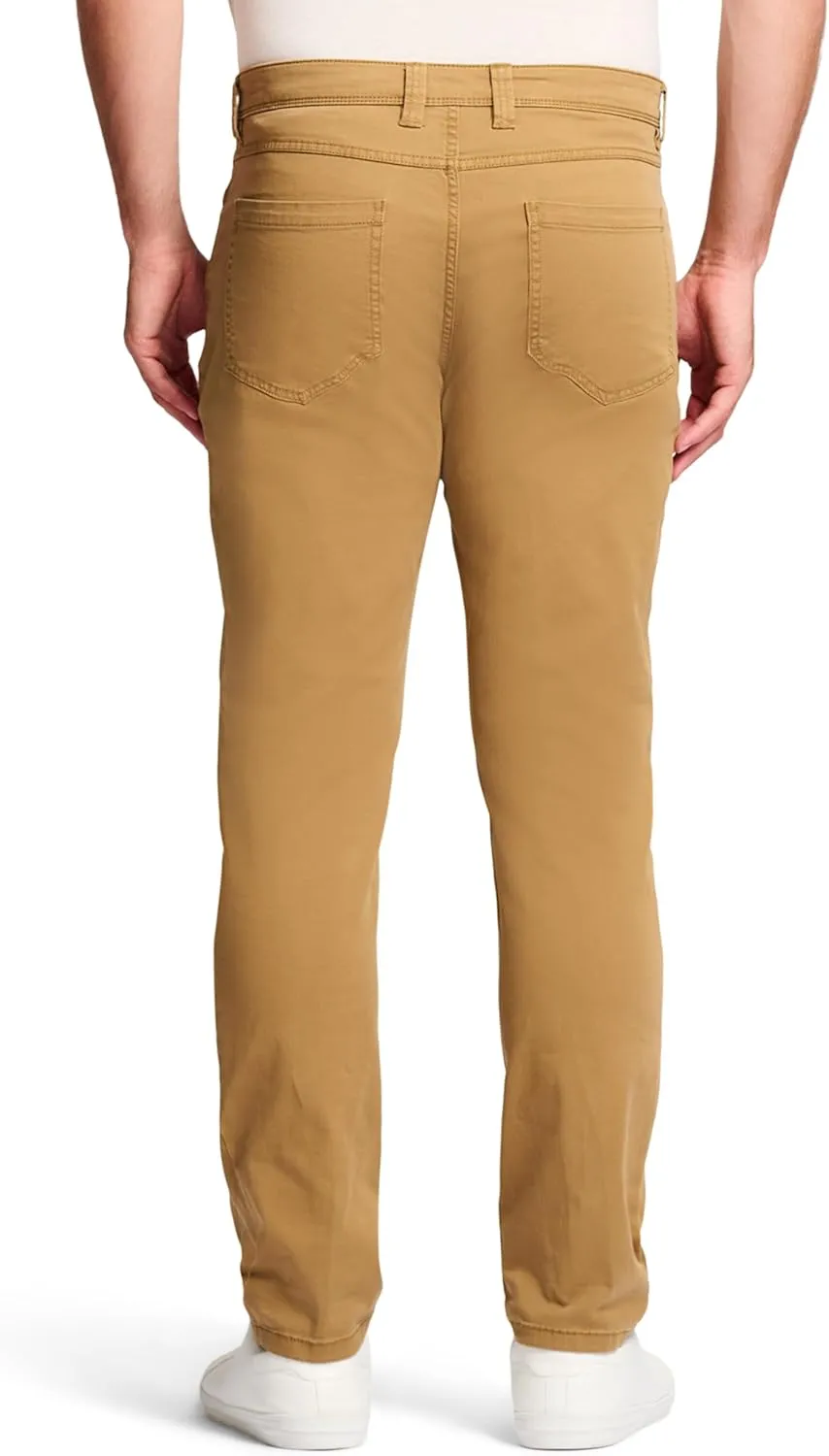 IZOD Men's Saltwater Stretch Twill 5 Pocket Straight Fit Chino Pant