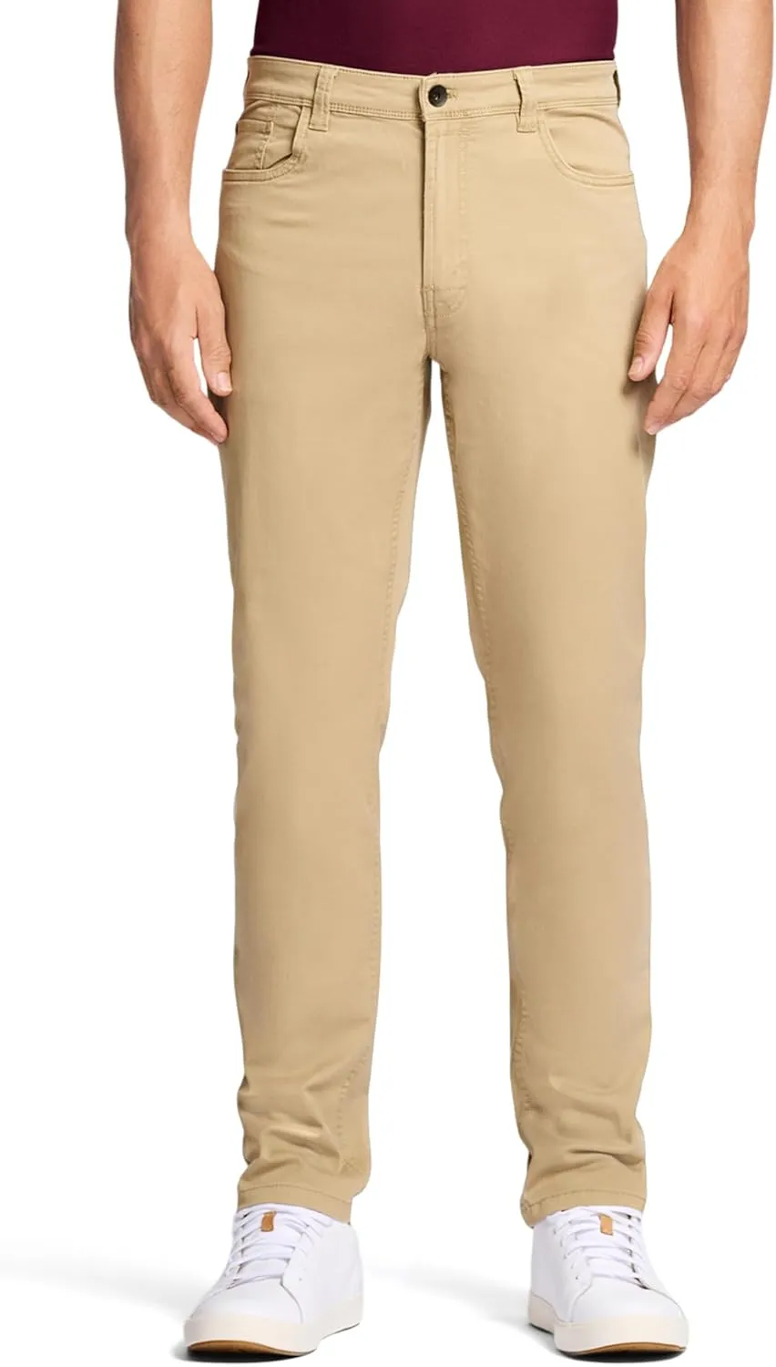 IZOD Men's Saltwater Stretch Twill 5 Pocket Straight Fit Chino Pant
