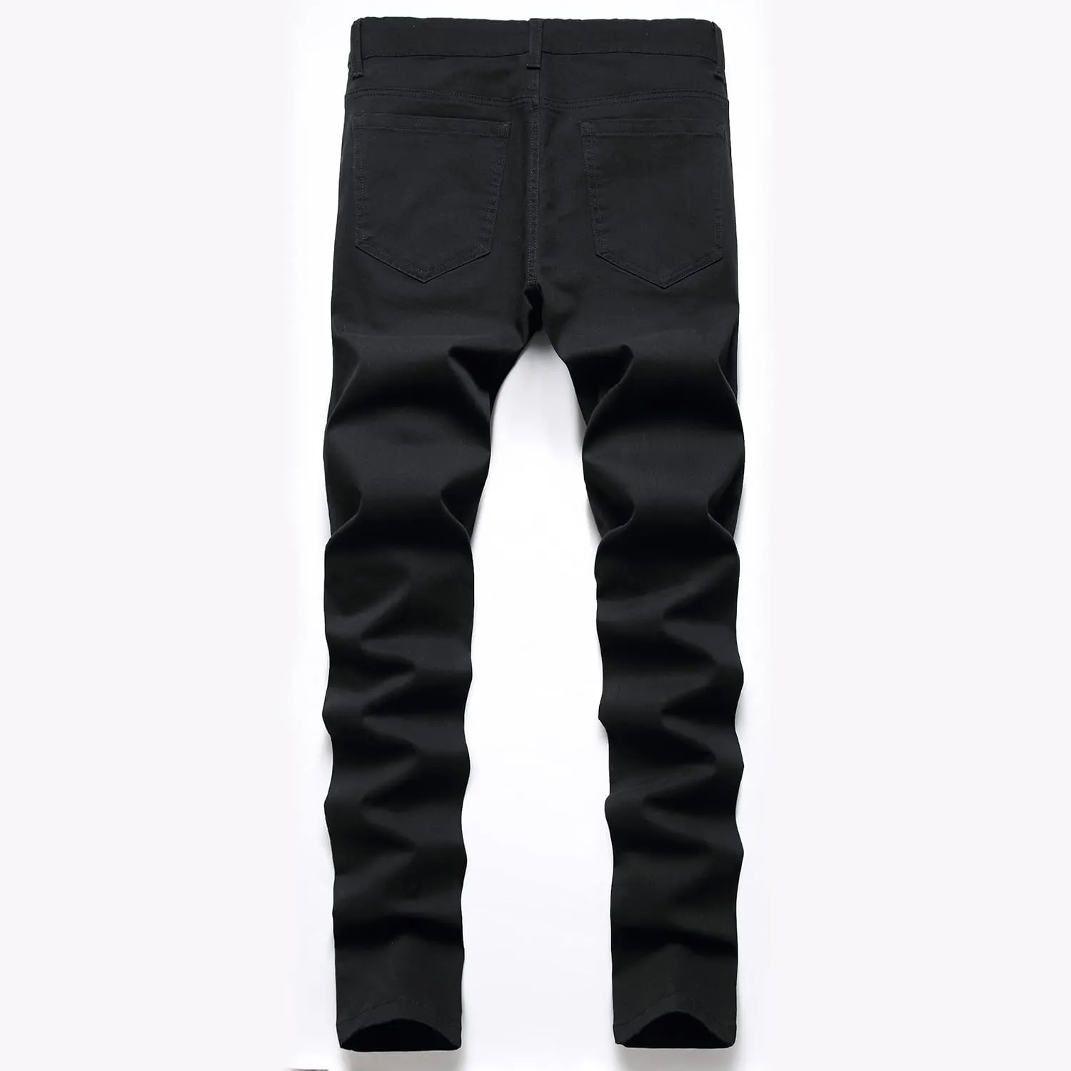 JE&NS Men's Stretch Slim Fit Flat-Front Casual Skinny Chinos Plaid Dress Pants