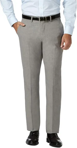 J.M. Haggar Men's 4 Way Stretch Slim Fit Flat Front Dress Pant