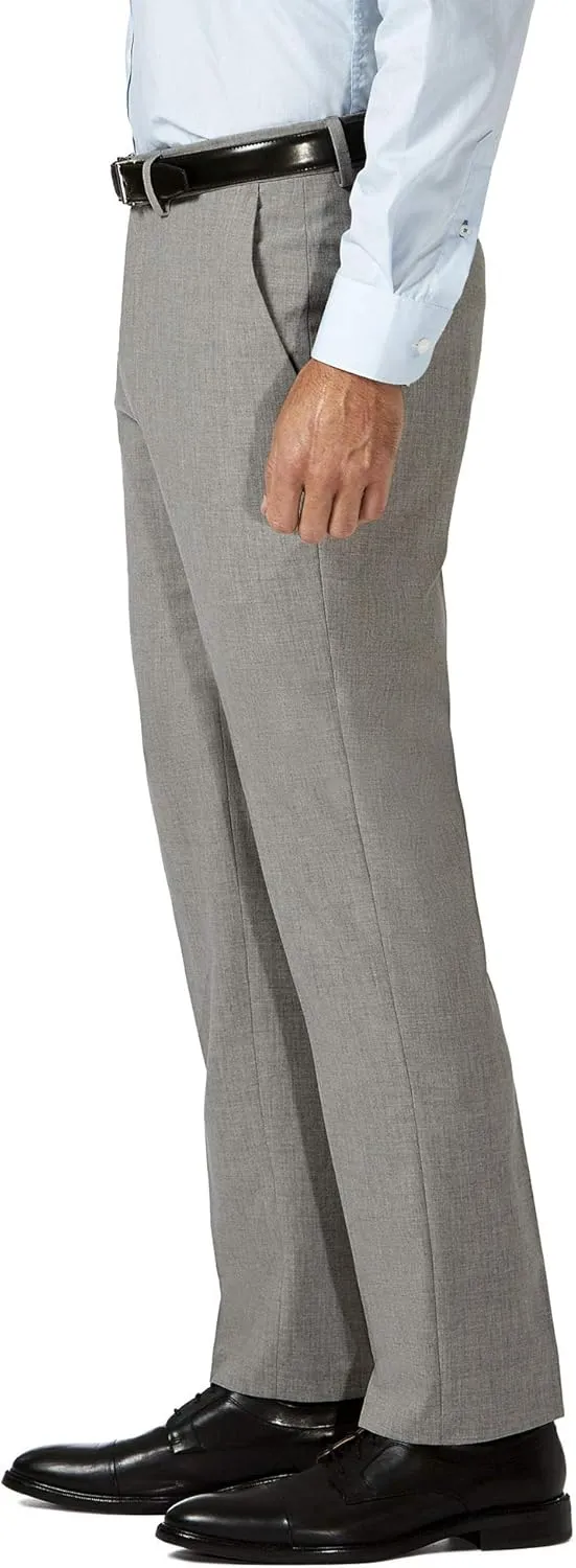 J.M. Haggar Men's 4 Way Stretch Slim Fit Flat Front Dress Pant