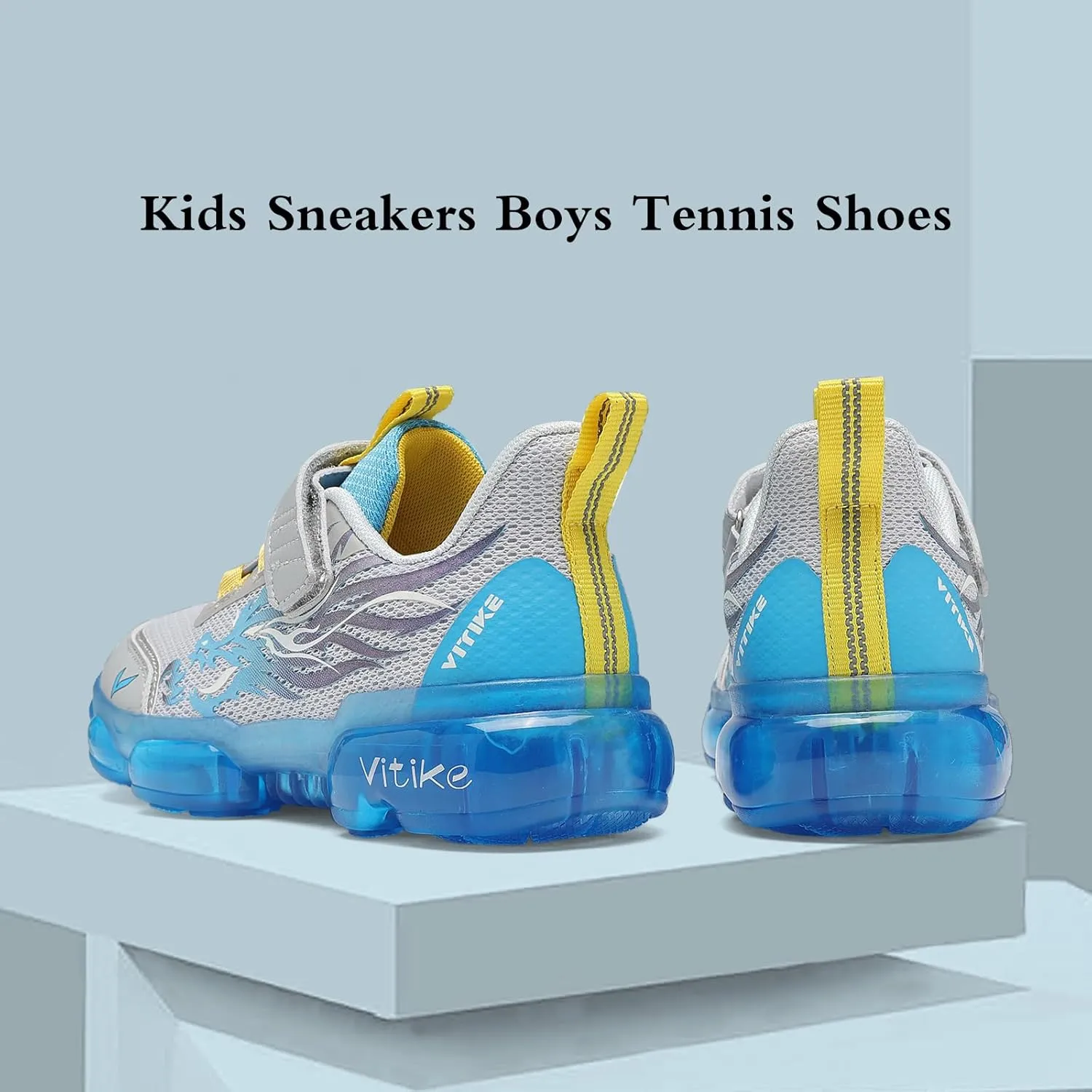 JMFCHI Kids Sneakers Boys Girls Tennis Running Shoes Outdoor Hiking Sneaker for Boys Athletic Breathable