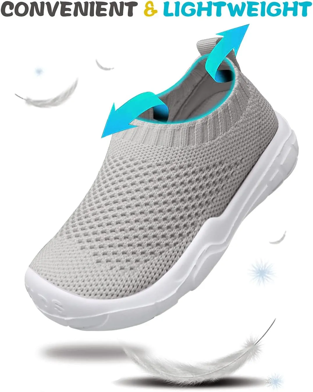 JOINFREE Toddler Boys Girls Sneaker Slip On Shoes Kids Lightweight Breathable Walking Shoes