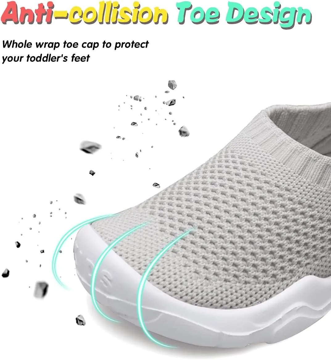 JOINFREE Toddler Boys Girls Sneaker Slip On Shoes Kids Lightweight Breathable Walking Shoes