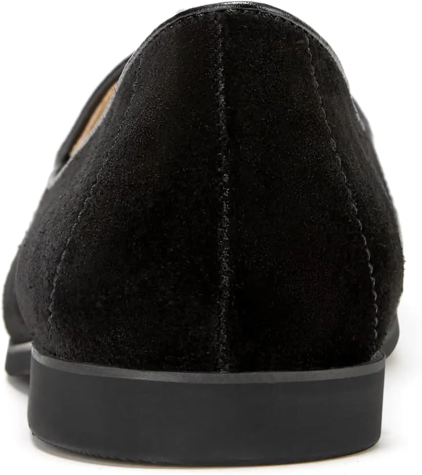 Journey West Suede Tassel Loafer for Women Slip-on BelgianLoafers Shoes