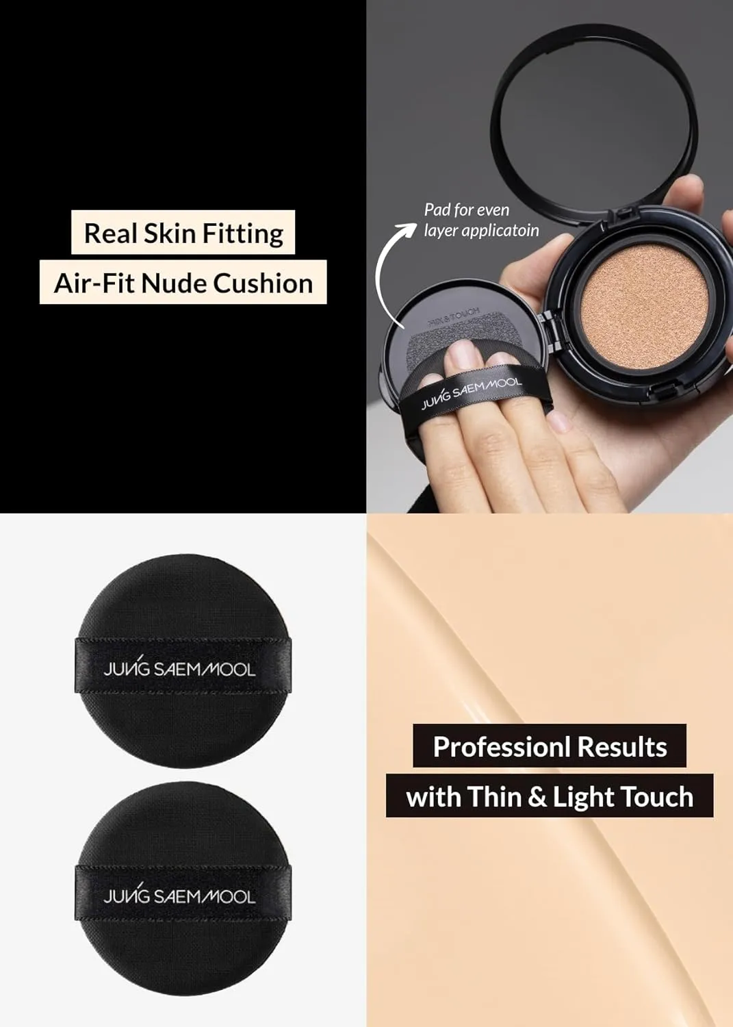 [JUNGSAEMMOOL OFFICIAL] Essential Skin Nuder Long Wear Cushion (Refill included) (Medium)