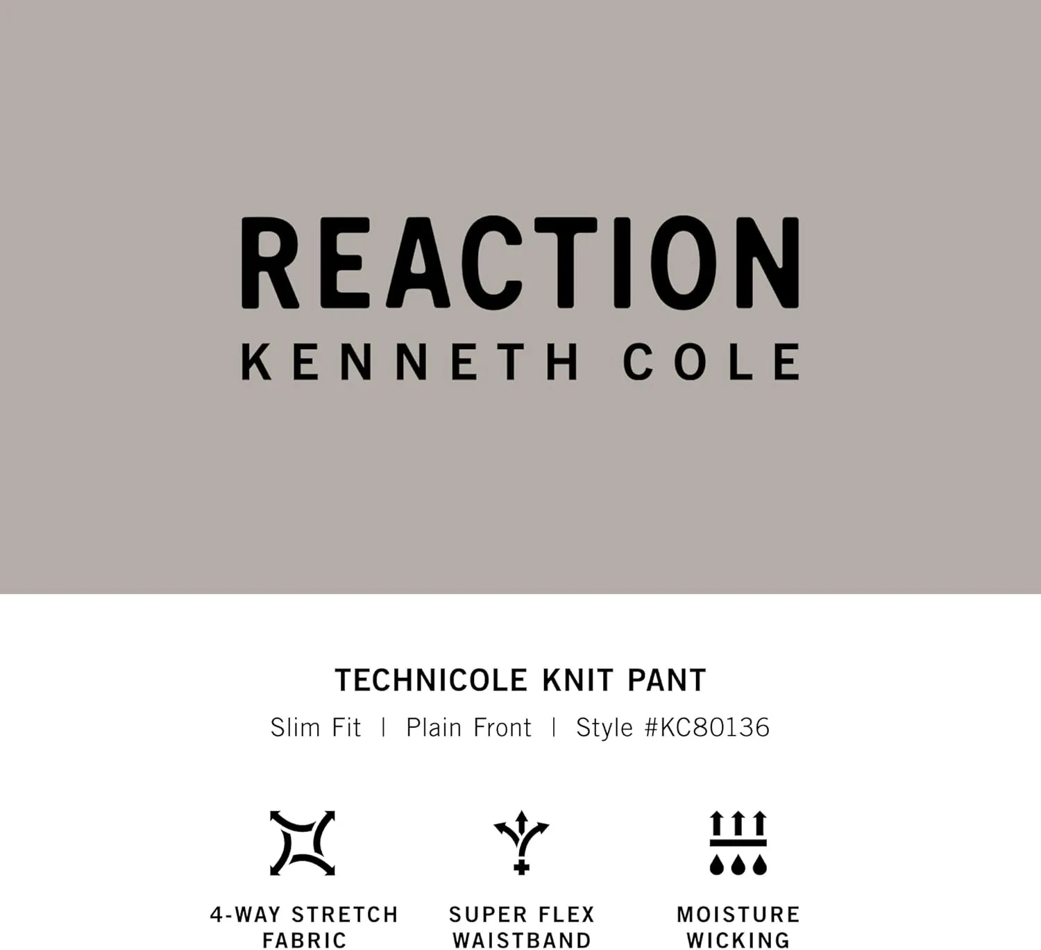 Kenneth Cole Men's Slim Fit Technicole Stretch Performance Casual Pant