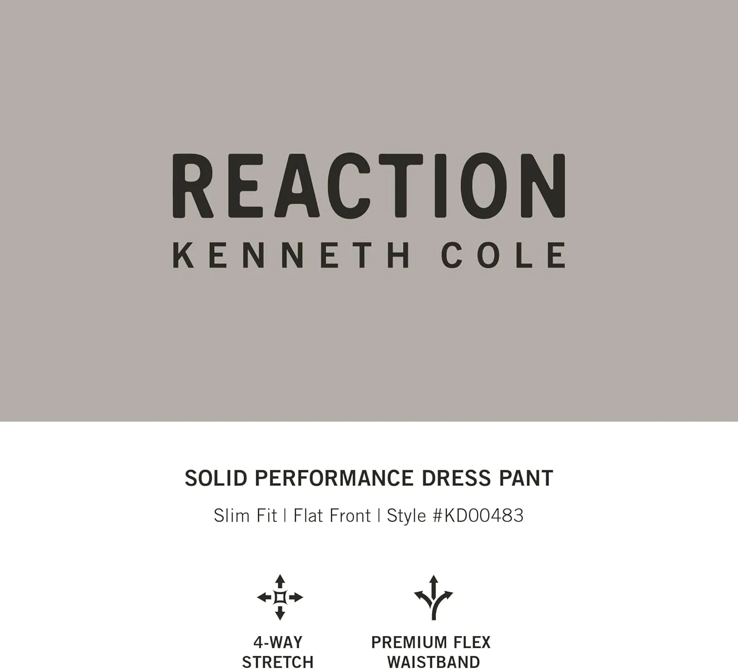 Kenneth Cole REACTION Men's Slim Fit Solid Performance Dress Pant