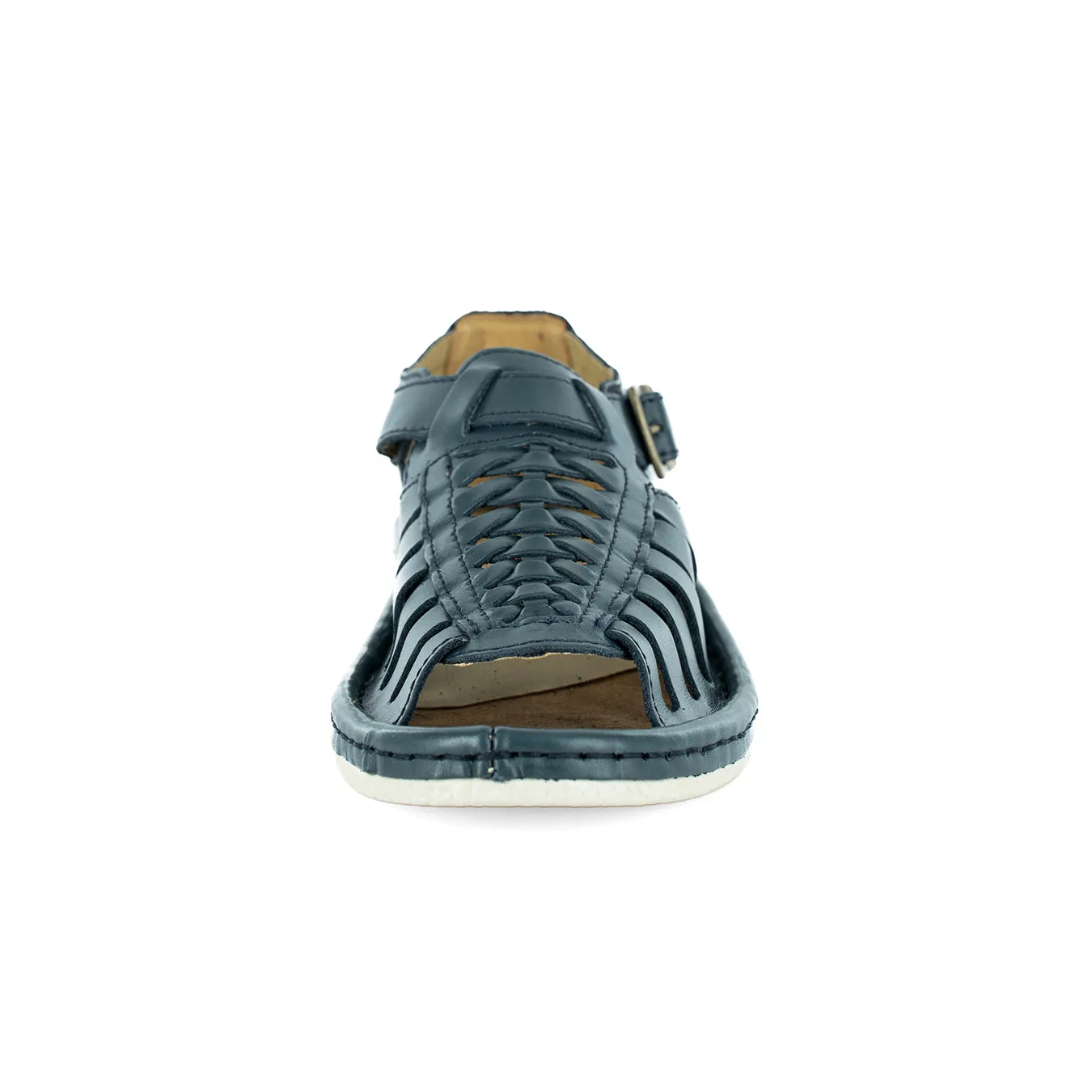 Kgosi : Leather Sandal in Navy Soft Saddle