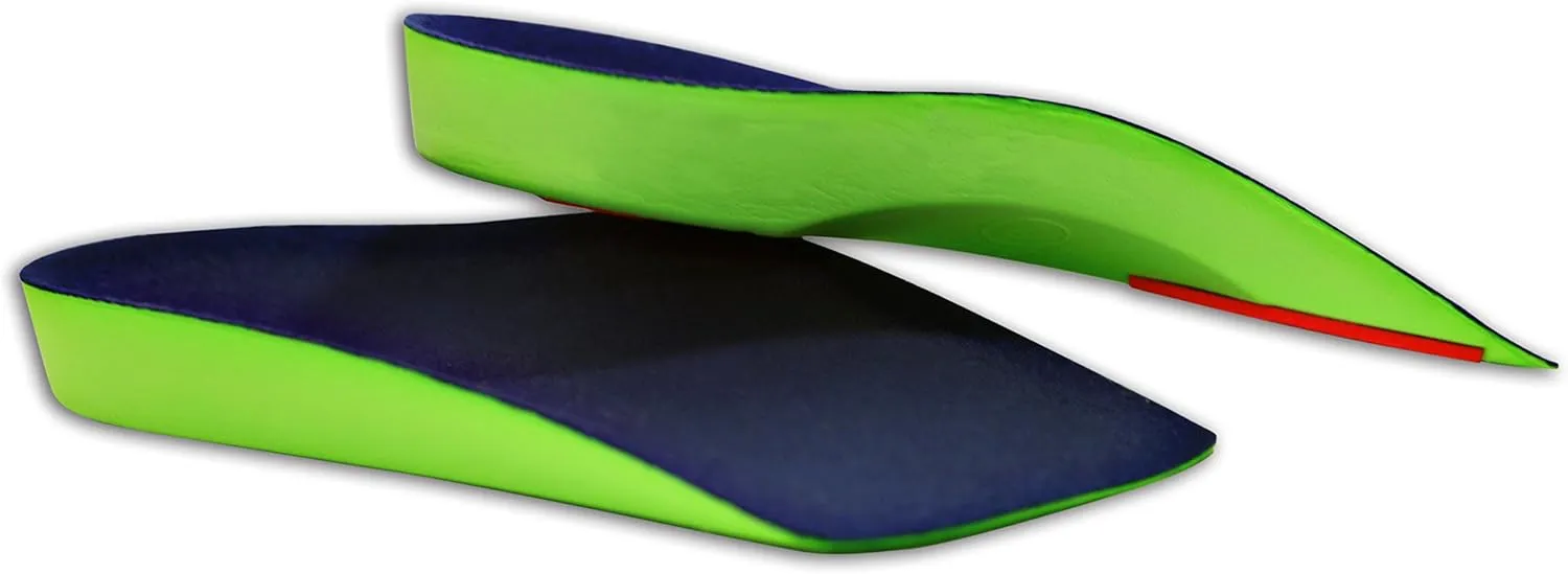 KidSole 3/4 Length Neon Shield Arch Support Insole for kids with foot pronation, flat feet, or any other undiagnosed arch support issues (Big Kids Size US 4-7.5)