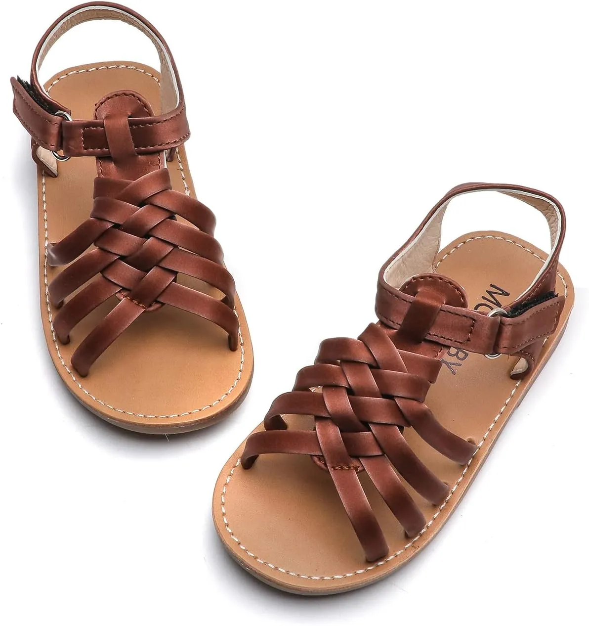 Komfyea Girl Summer Cute Wrap Toe Toddler Soft Flower Flat Beach Sandal Shoes