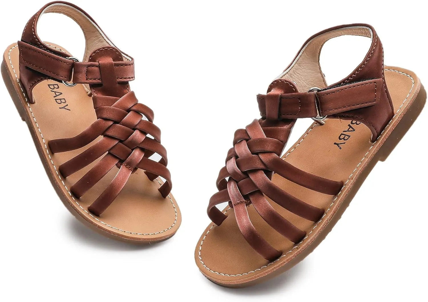 Komfyea Girl Summer Cute Wrap Toe Toddler Soft Flower Flat Beach Sandal Shoes