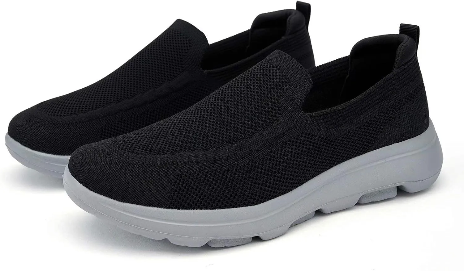 konhill Men's Walking Shoes Slip on Loafers- Mesh Casual Tennis Sneaker Breathable Shoes