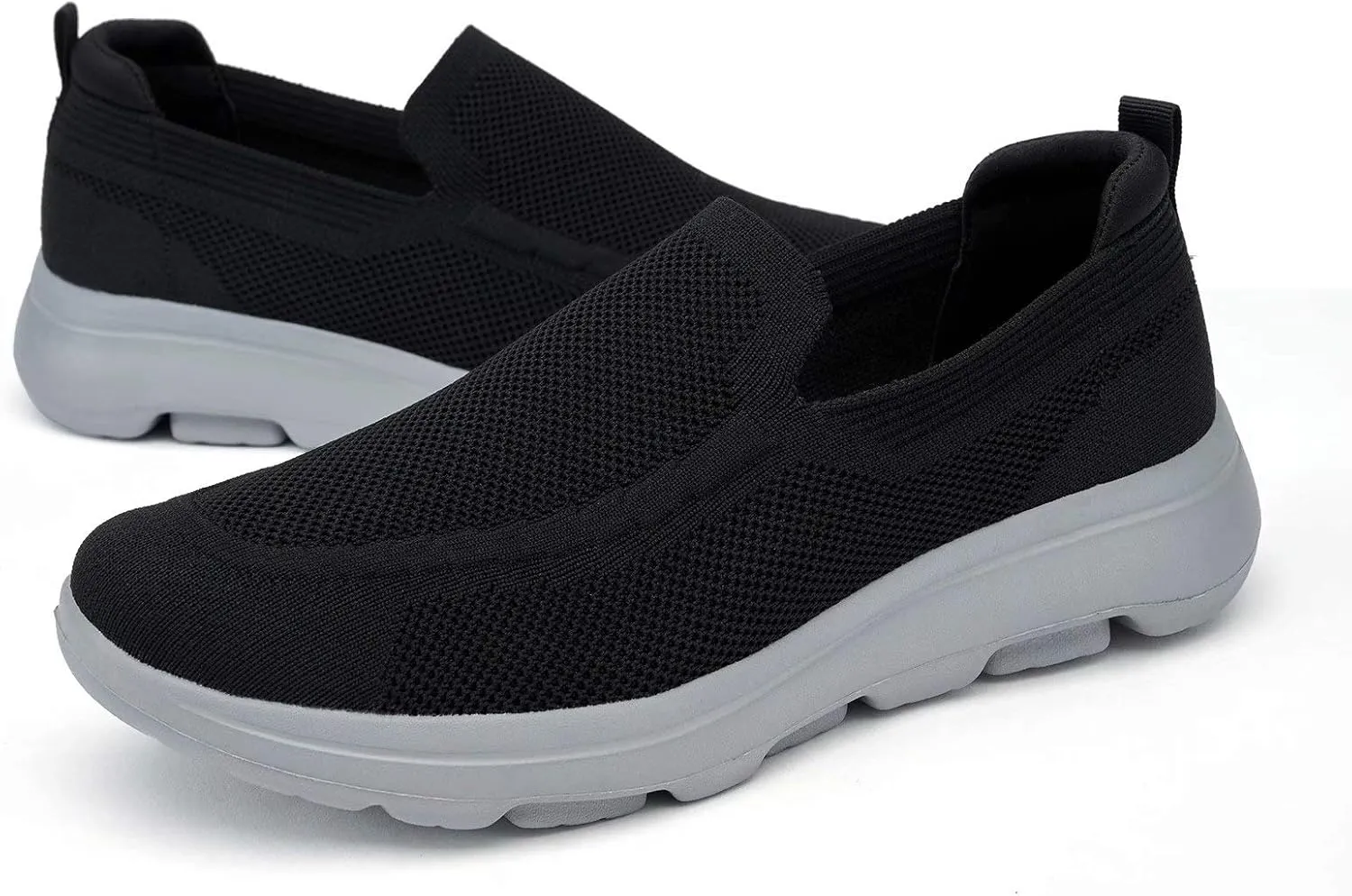 konhill Men's Walking Shoes Slip on Loafers- Mesh Casual Tennis Sneaker Breathable Shoes