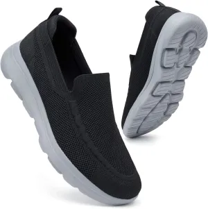 konhill Men's Walking Shoes Slip on Loafers- Mesh Casual Tennis Sneaker Breathable Shoes
