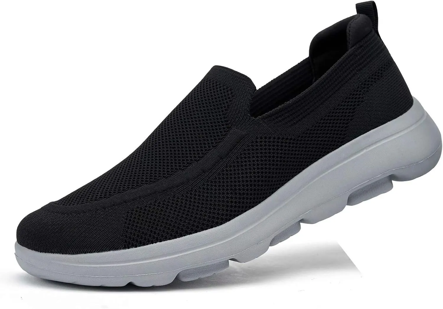 konhill Men's Walking Shoes Slip on Loafers- Mesh Casual Tennis Sneaker Breathable Shoes