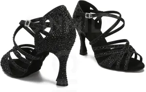 Ladies Crystal-Embellished Wedding Sandals - Soft Sole Heels with Rhinestone Accents for Bridal Receptions (6CM/2.36")