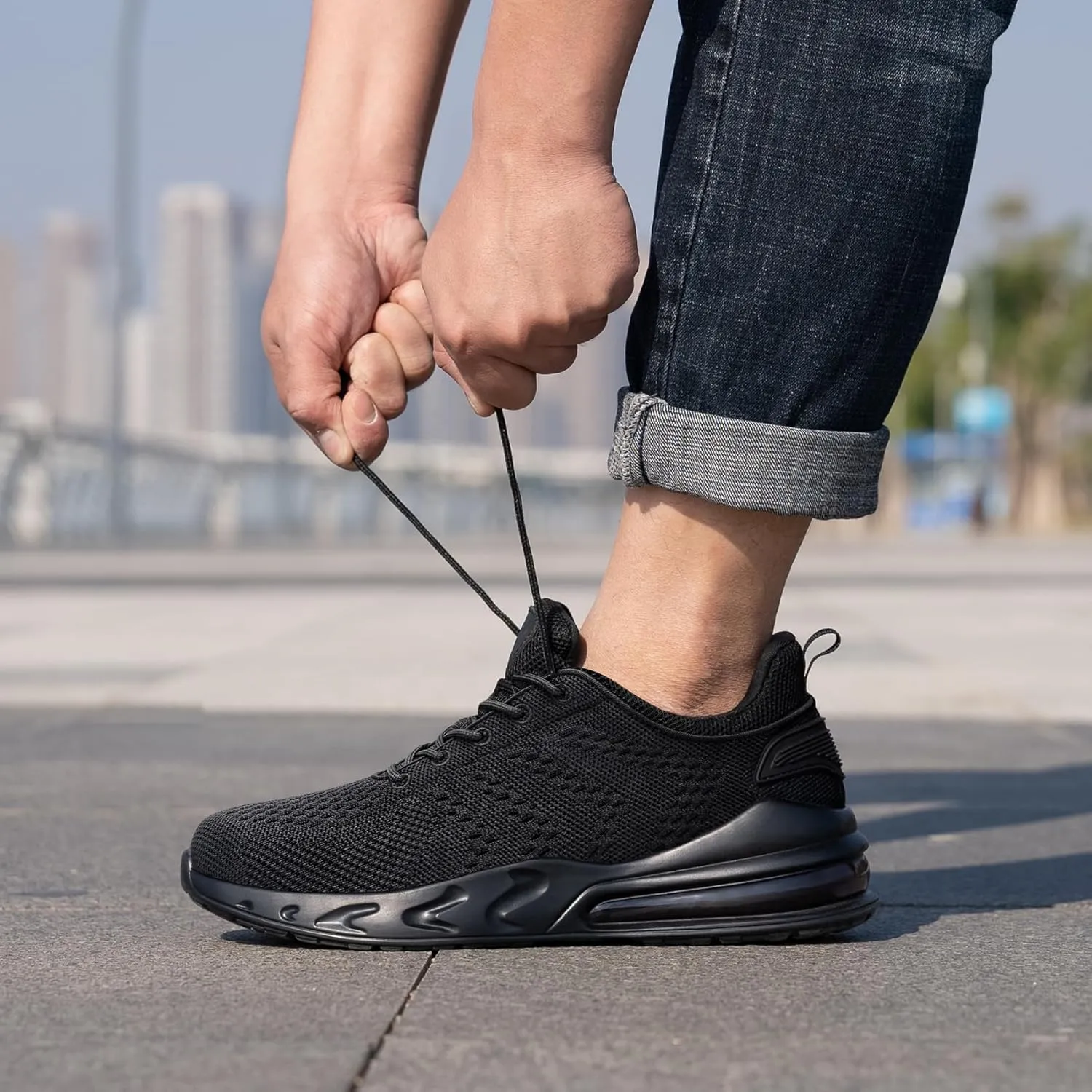 LARNMERN Mens Non Slip Work Shoes Slip On Water Resistant Walking Sneakers Zapatos Trabajo Waterproof Food Service Chef Kitchen