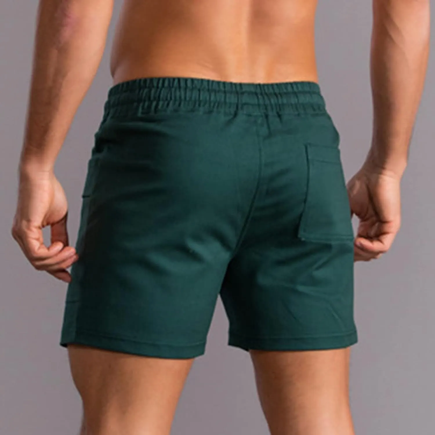 Lastesso Running Shorts Men Casual Flat Front Shorts Cotton Lightweight Running Shorts with Pockets Athletic Shorts Summer