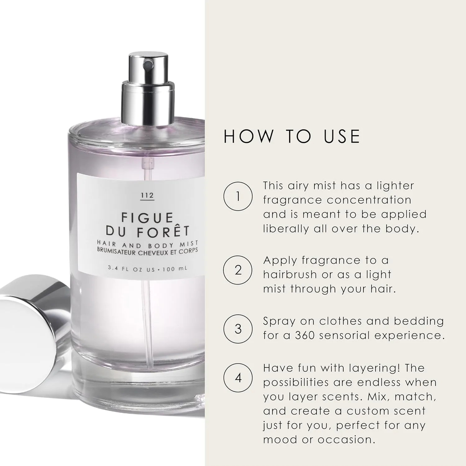 Le Monde Gourmand Fleur Monoi Hair & Body Mist - 3.4oz (100ml) - Floral, Coconut Fragrance Notes