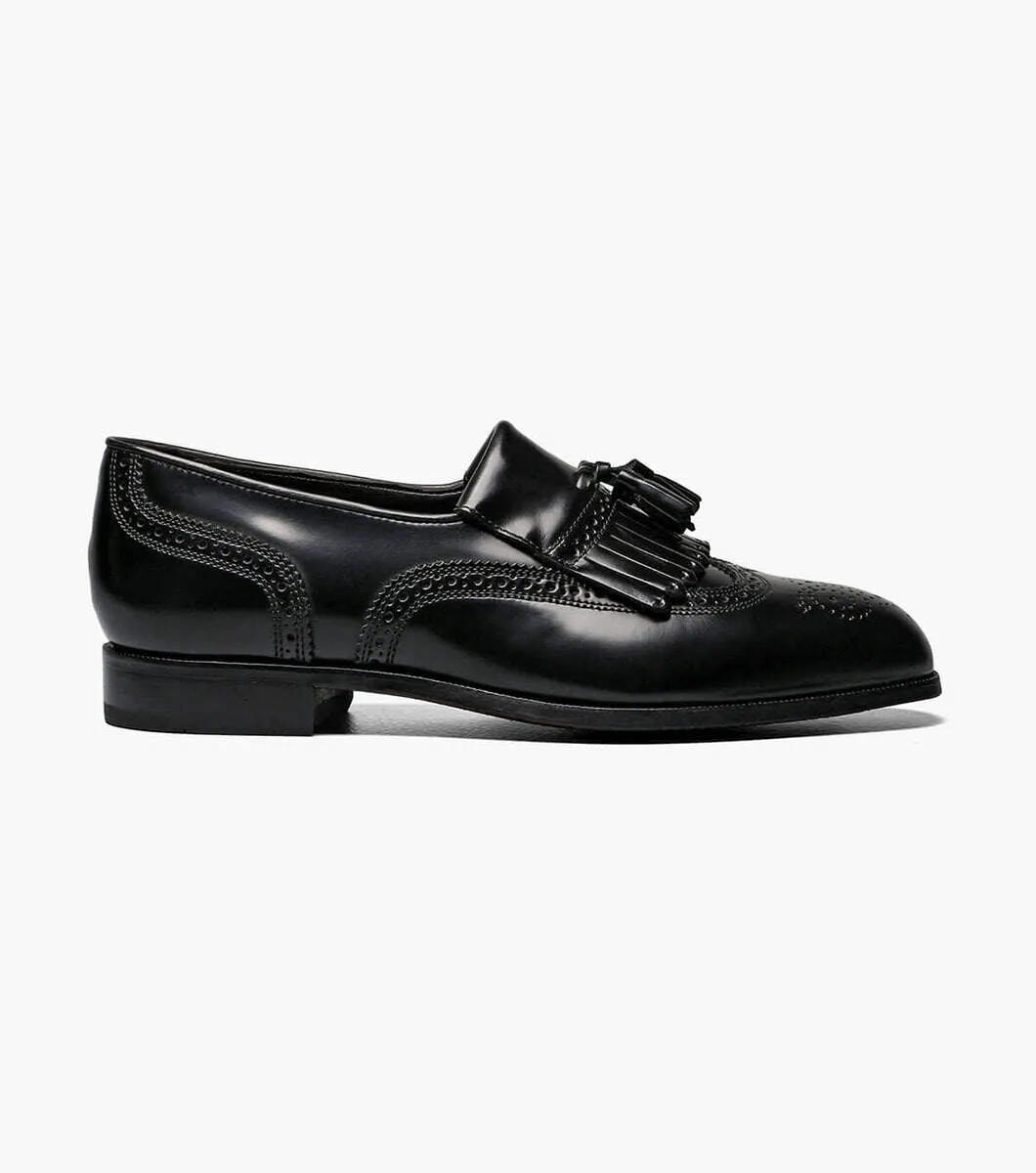 Lexington Wingtip Tassel Slip On-Black | Florsheim
