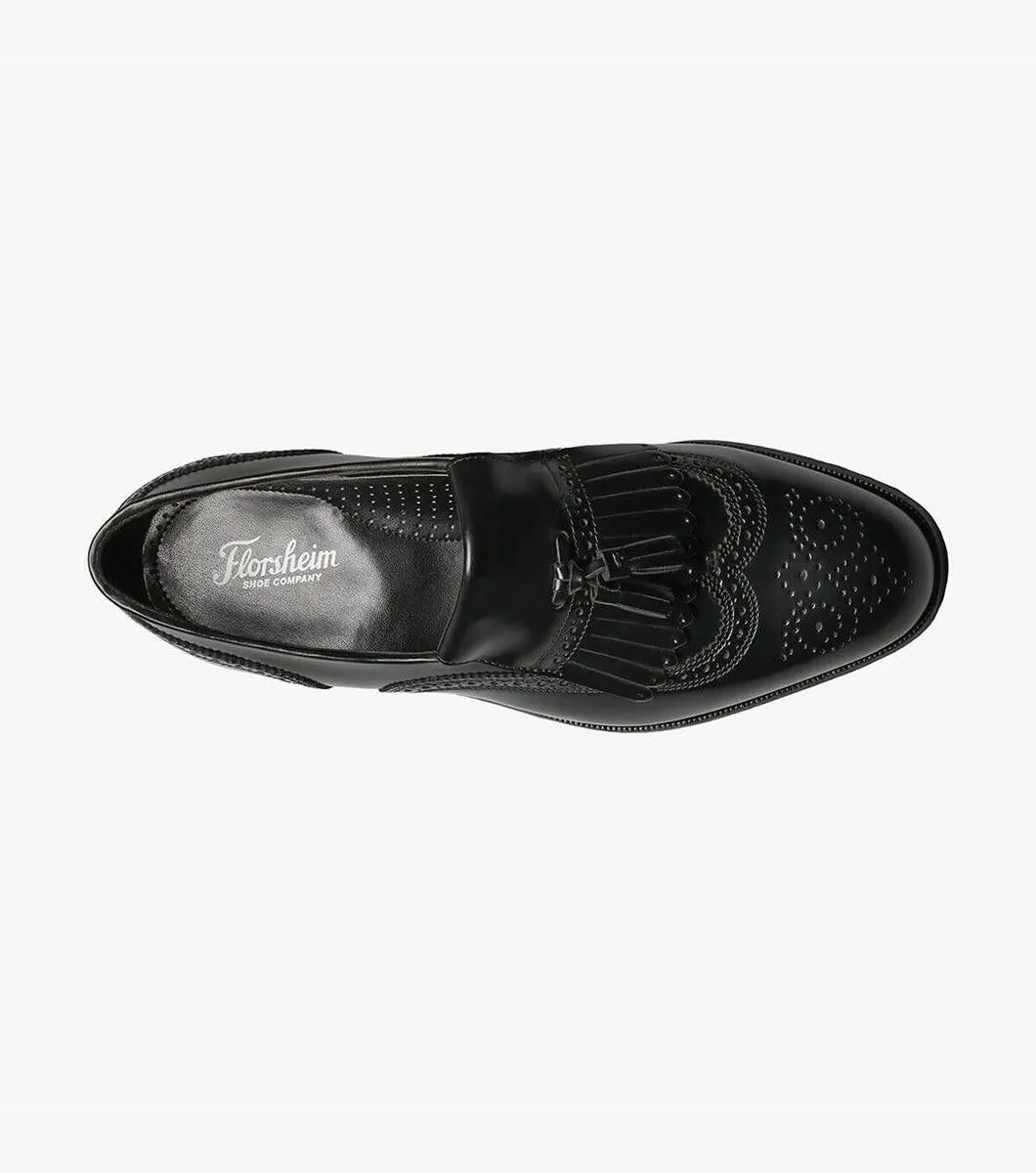 Lexington Wingtip Tassel Slip On-Black | Florsheim