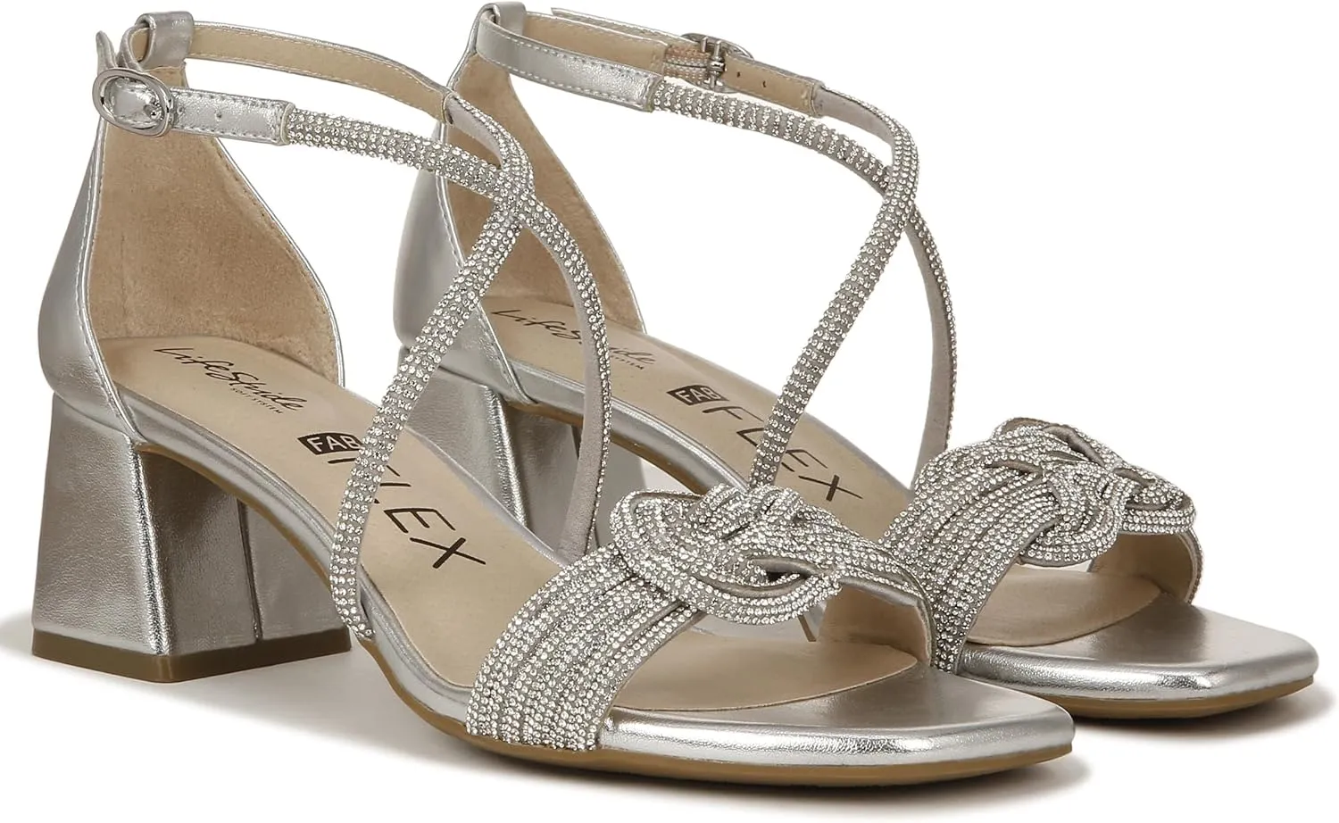 Lifestride Women's Captivate Strappy Block Heel Dress Sandal