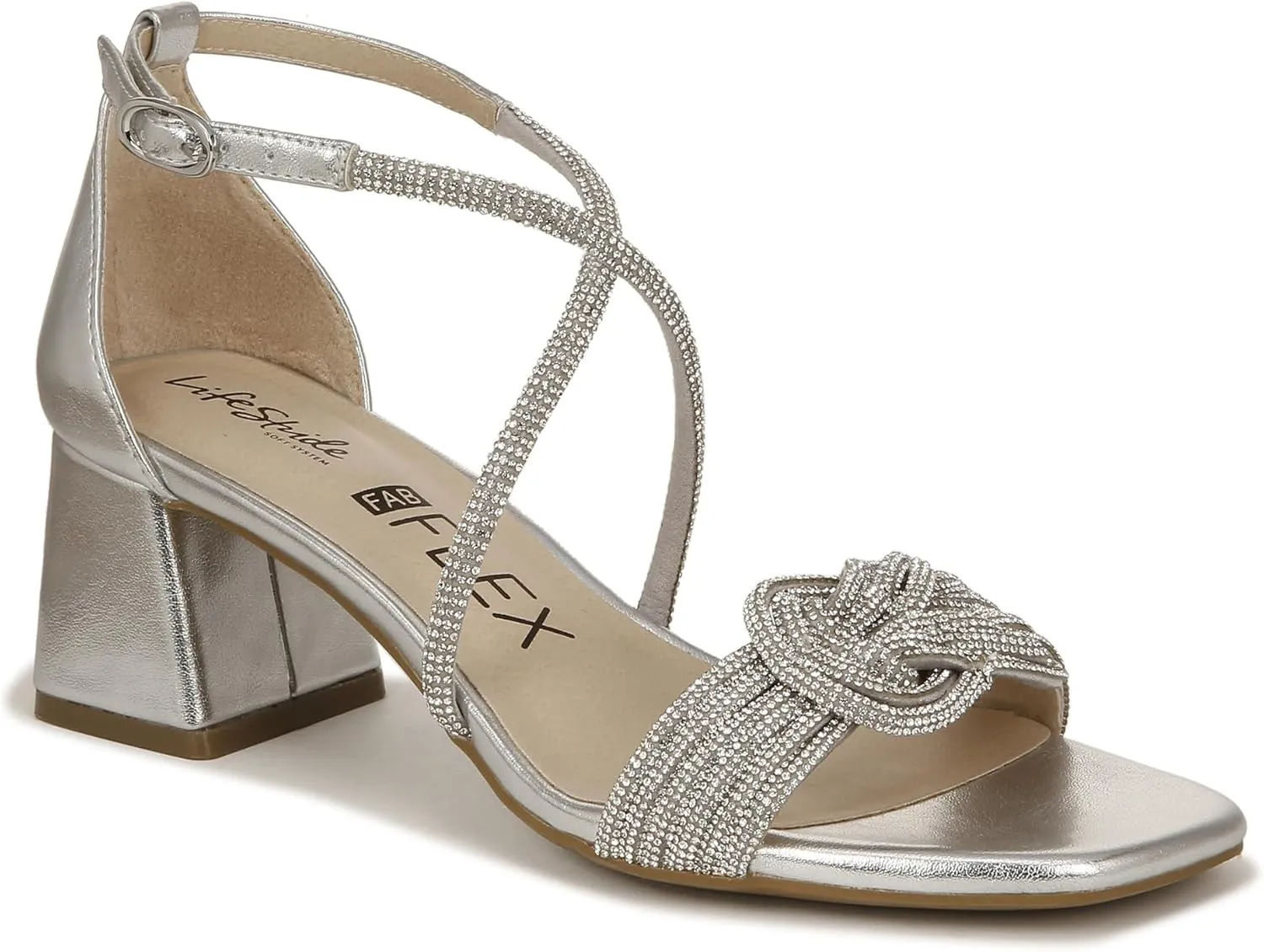 Lifestride Women's Captivate Strappy Block Heel Dress Sandal