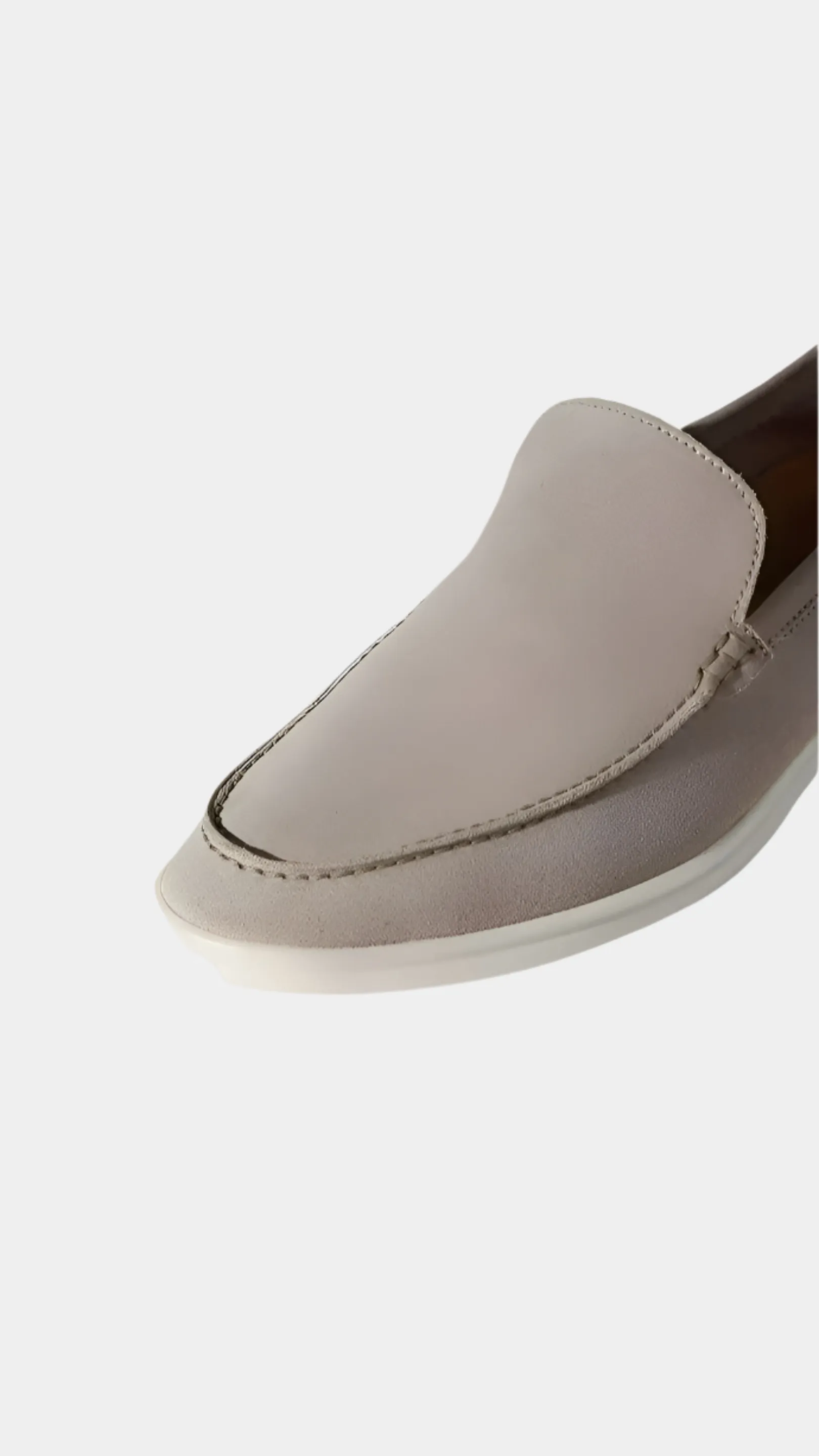 Light Luxury Loafer Gray Shoes Discounted Built-in features