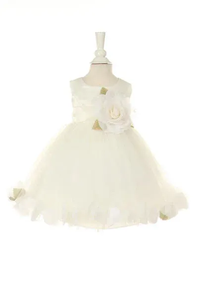 Little baby girl floral skirt with flouncy sash and soft lining