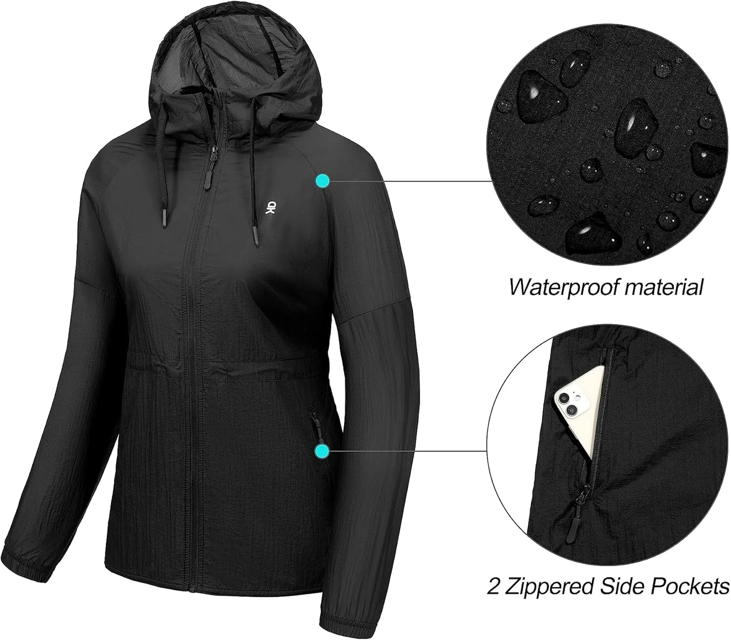 Little Donkey Andy Women's UPF 50  Sun Protection Jacket Breathable Lightweight Summer Shirts Packable for Running Hiking