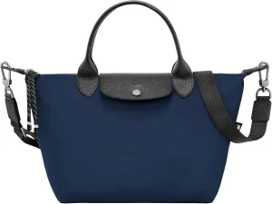 Longchamp 'Le Pliage Small Energy Canves Top Handle Tote Shoulder Bag, Navy
