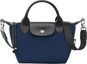 Longchamp 'Le Pliage X-Small Energy Canves Top Handle Tote Shoulder Bag, Navy