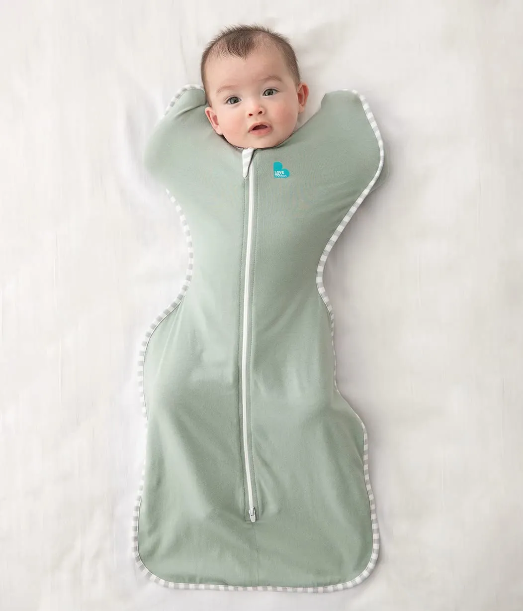 Love to Dream Swaddle, Baby Sleep Sack, Swaddle Up Self-Soothing Swaddles for Newborns, Get Longer Sleep, Snug Fit Helps Calm Startle Reflex, Lite 0.2 Tog Sleep Sack, 5-8.5 lbs, Olive