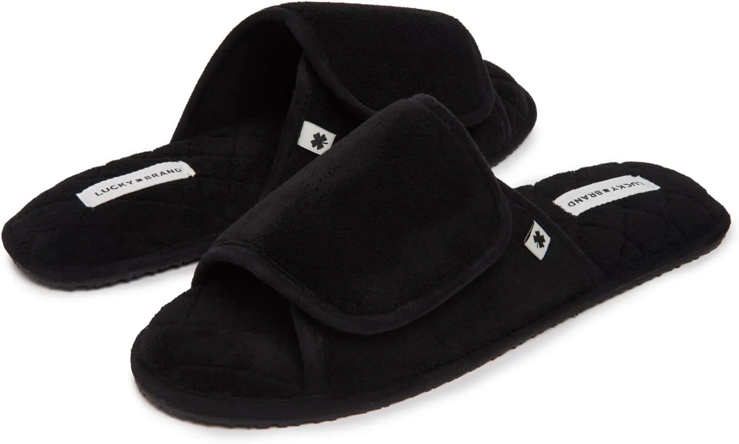Lucky Brand Mens Microsuede Memory Foam Sherpa Clog Slippers, Warm Fuzzy Bedroom Slipper, Comfortable Indoor Outdoor House Shoes, Grey, Large