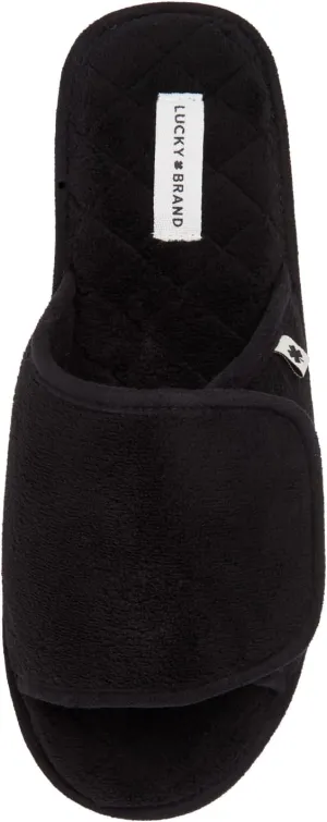 Lucky Brand Mens Microsuede Memory Foam Sherpa Clog Slippers, Warm Fuzzy Bedroom Slipper, Comfortable Indoor Outdoor House Shoes, Grey, Large