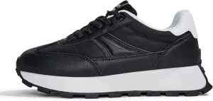 LUCKY STEP Women's Platform Retro Sneakers Classic Trainers Casual Footwear Tennis Running Chunky Lace-up Stylish Walking Shoes