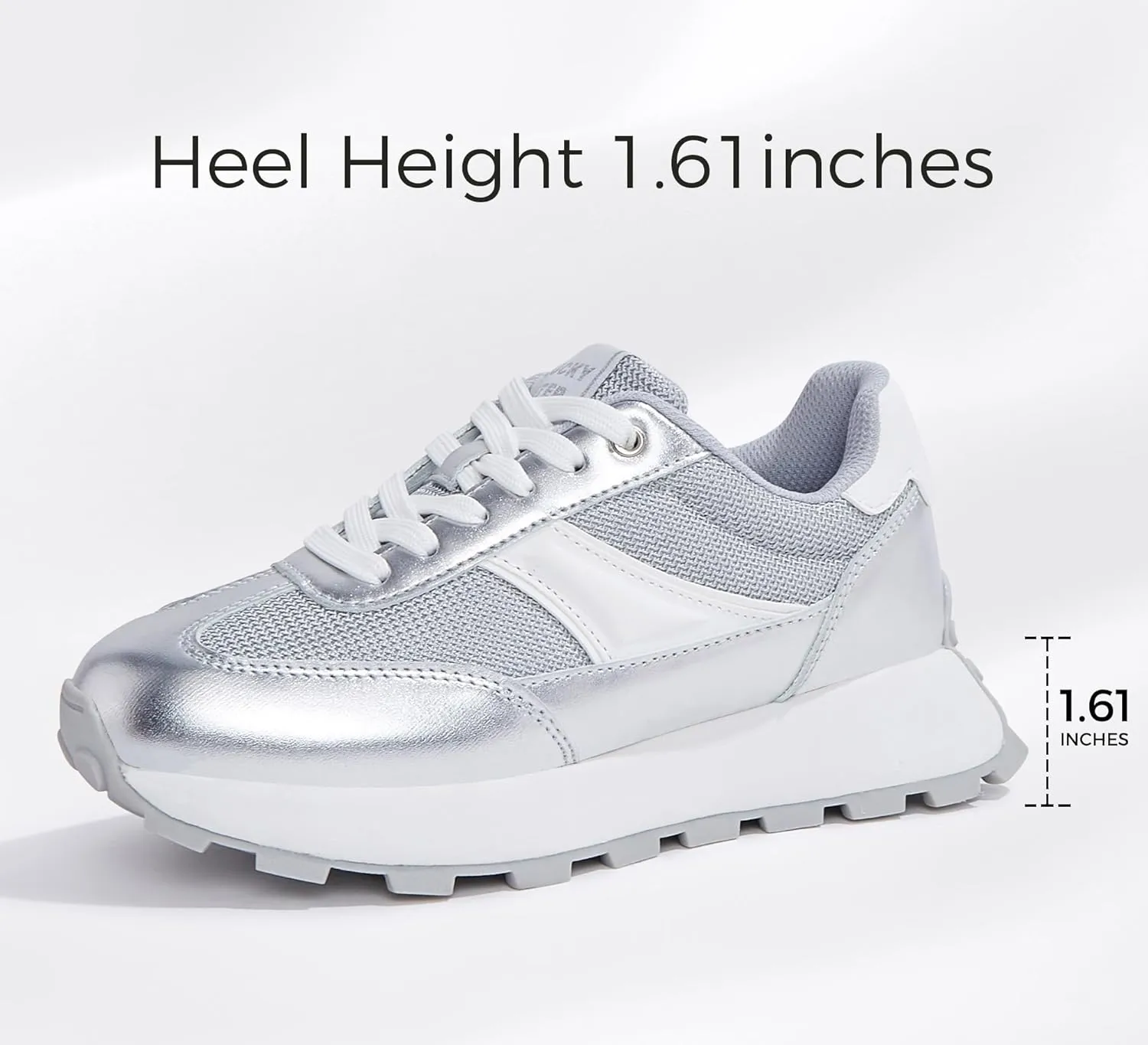 LUCKY STEP Women's Platform Retro Sneakers Classic Trainers Casual Footwear Tennis Running Chunky Lace-up Stylish Walking Shoes