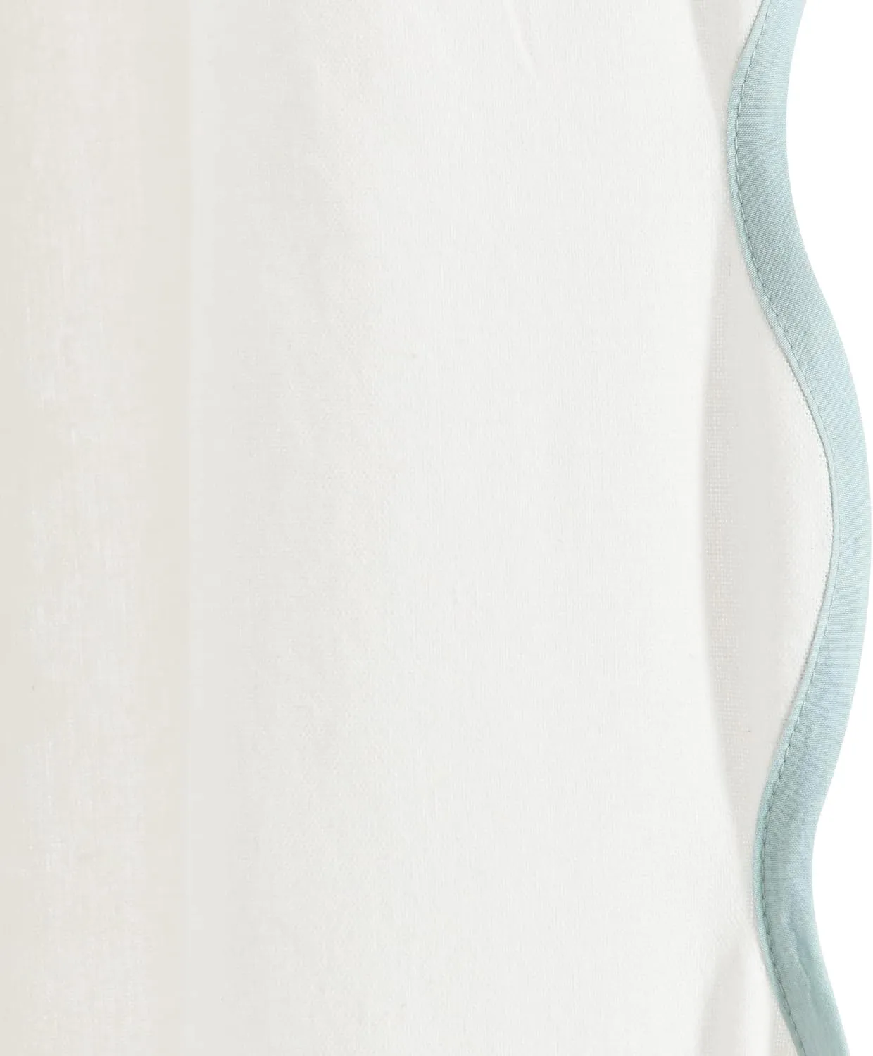 Lush Decor Coastal Chic Scallop Edge Window Curtain Panel Pair, 52" W x 84" L, Blue & White