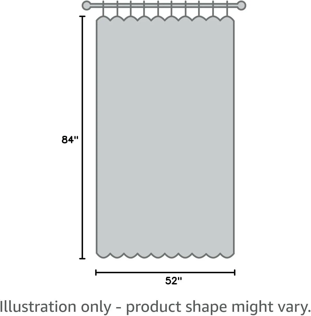 Lush Decor Coastal Chic Scallop Edge Window Curtain Panel Pair, 52" W x 84" L, Blue & White