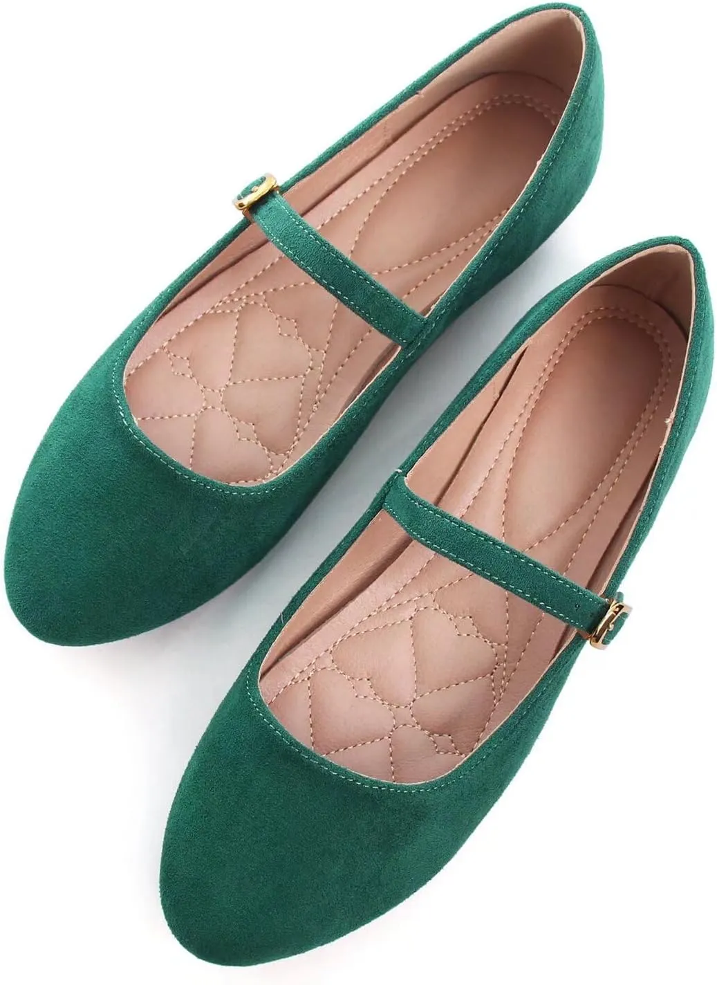 LUXINYU Women's Slip on Flats,Classy Round Toe Solid Classic Mary Jane Ballet Dance Shoes Soft Comfortable PU Flat Shoes