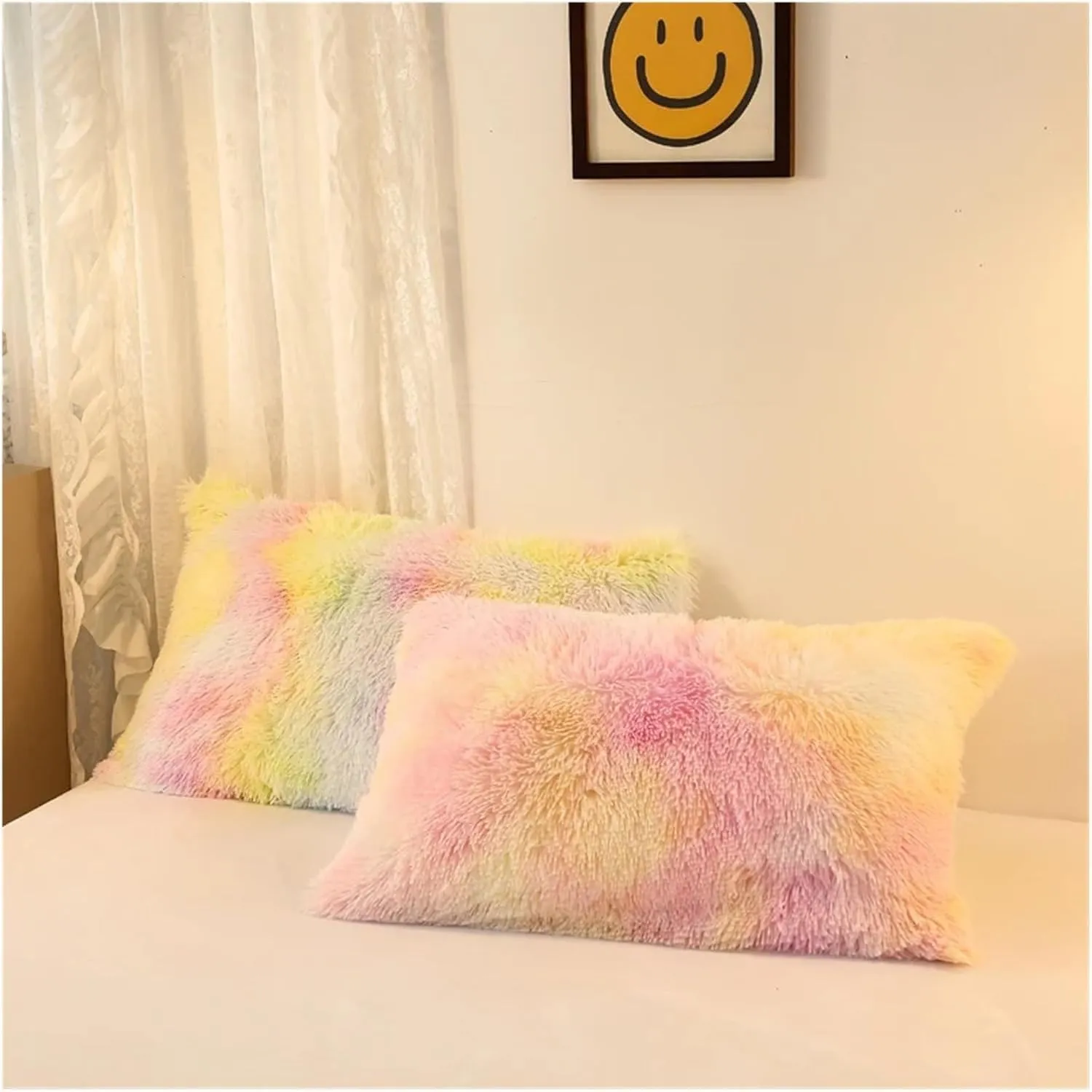 Luxury 4-Pcs Super Shaggy Soft Coral Fleece Warm Cozy Princess Girls Bedding Set Mink Velvet Quilt Cover Comforter Set Blanket,Pillowcase Sheet Set 4 Pieces ui(B,Twin)
